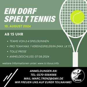 Ein Dorf spielt Tennis 2024